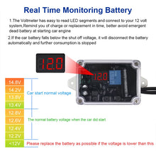 Load image into Gallery viewer, 12v Car Battery Disconnect Isolator Master Switches Cut Off Voltmeter Display Double Remote Control Battery Switch + Gloves
