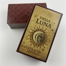 Load image into Gallery viewer, 12x7 Big Size Moon Tarot Della Luna Deck Cards With Paper Guidebook Pips Edition To Life With Full Pictorial Scenes Board Games
