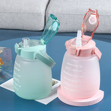 Load image into Gallery viewer, 1300ml Large Capacity Water Bottles for Girls Woman Student Portable Bottles Straw Gradient Leakproof Garrafa Termica Termos Cup
