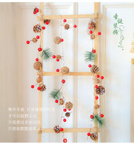 Load image into Gallery viewer, Christmas Pine Cone Light String Pine Needle Decoration Led Copper Wire Light Small Mulberry Hanging Flag

