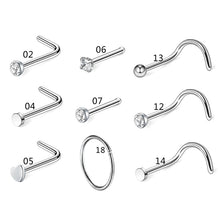 Load image into Gallery viewer, Combination Nose Stud Suit Nose Ring Body Piercing Accessories Stainless Steel Nose Stud
