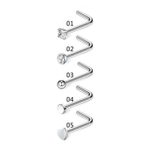 Load image into Gallery viewer, Combination Nose Stud Suit Nose Ring Body Piercing Accessories Stainless Steel Nose Stud

