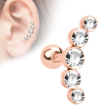 Load image into Gallery viewer, Stainless Steel Czech Diamond Stud Earrings Otica Ding Piercing Jewelry
