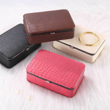 Load image into Gallery viewer, Jewelry Storage Box PU Leather Travel  Earrings Cosmetics Portable   Holders Case
