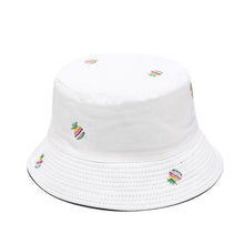 Load image into Gallery viewer, Pineapple Embroidery Reversible Fisherman Hat Men's and Women's Outdoor Sun Hat Student Travel All-Matching Bucket Hat
