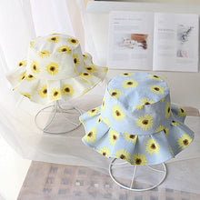 Load image into Gallery viewer, 1-4 Years Old Girl Spring and Summer SUNFLOWER Children's Bucket Hat Outdoor Sun-Shade Sun Protection
