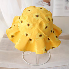 Load image into Gallery viewer, 1-4 Years Old Girl Spring and Summer SUNFLOWER Children's Bucket Hat Outdoor Sun-Shade Sun Protection
