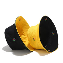 Load image into Gallery viewer, Pineapple Embroidery Reversible Fisherman Hat Men's and Women's Outdoor Sun Hat Student Travel All-Matching Bucket Hat
