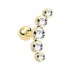 Load image into Gallery viewer, Stainless Steel Czech Diamond Stud Earrings Otica Ding Piercing Jewelry
