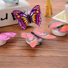 Load image into Gallery viewer, 7pcs/set Creative Colorful Butterfly Small Night Lamp Pasting Led Decorative Wall Lamp Light-Emitting Butterfly

