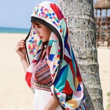 Load image into Gallery viewer, Summer Cotton and Linen Ethnic Style Travel Scarf Sunscreen Scarf Talma Women's Beach Scarf Printed Shawl New
