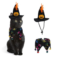Load image into Gallery viewer, Pet Accessories Pet Halloween Supplies Adjustable Cat Pumpkin Hat Pet Hat Cat  Costume Cat Collar
