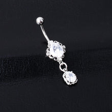 Load image into Gallery viewer, Belly Dance Piercing Jewelry Zircon Navel Ring Navel Ring Navel Decoration Navel Stud Solid
