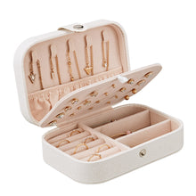 Load image into Gallery viewer, Jewelry Storage Box Double earrings ring flannel portable Box
