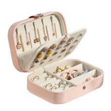 Load image into Gallery viewer, Jewelry Storage Box Double earrings ring flannel portable Box
