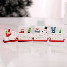 Load image into Gallery viewer, Christmas Decorations Christmas Wooden Train Children's Kindergarten Christmas Holiday Gift Window Decoration
