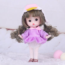 Load image into Gallery viewer, 13cm Doll 13 Movable Joints Boys Girls with Clothes OB11 Doll Curly Short Fake Cute Expression Mini 1/12 Doll Toy Girl Gift
