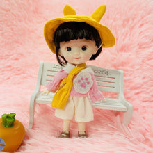 Load image into Gallery viewer, 13cm Doll 13 Movable Joints Boys Girls with Clothes OB11 Doll Curly Short Fake Cute Expression Mini 1/12 Doll Toy Girl Gift
