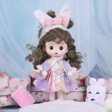 Load image into Gallery viewer, 13cm Doll 13 Movable Joints Boys Girls with Clothes OB11 Doll Curly Short Fake Cute Expression Mini 1/12 Doll Toy Girl Gift
