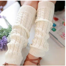 Load image into Gallery viewer, Twist Autumn and Winter Bunching Socks Women's Korean-Style Knitted Warm Japanese Socks Wool Leg Warmers Thigh High Sock
