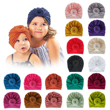 Load image into Gallery viewer, 18-Color Knitted Rayon Donut Babies' Cloth Cap Children's Hat Baby
