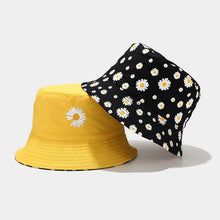 Load image into Gallery viewer, Men's and Women's Little Daisy Bucket Hat Double-Sided Spring and Summer Korean Style All-Matching Printed Sun Hat Japanese Style Basin Hat
