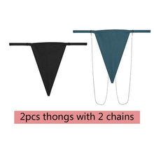 Load image into Gallery viewer, Women Cotton Thongs With Removable Chains S-L Sexy Low-Rise T-Back Underpants Ladies G-strings Female Underwear LingeriePanties
