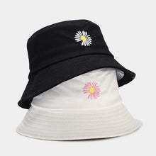 Load image into Gallery viewer, Macaron Color Small Daisy Flower Bucket Hat Female Japanese Little Fresh Sun Hat Summer Couple Bucket Hat
