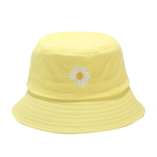 Load image into Gallery viewer, Macaron Color Small Daisy Flower Bucket Hat Female Japanese Little Fresh Sun Hat Summer Couple Bucket Hat
