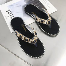 Load image into Gallery viewer, Women's Summer Slippers Outdoor Slippers Flip-Flops Rhinestone Fashion Ins Slippers
