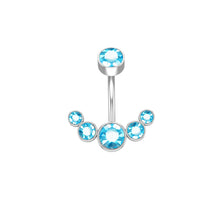 Load image into Gallery viewer, Stainless Steel Czech Diamond Belly Ring Navel Stud Piercing Jewelry
