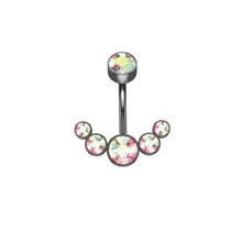 Load image into Gallery viewer, Stainless Steel Czech Diamond Belly Ring Navel Stud Piercing Jewelry
