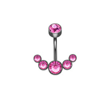 Load image into Gallery viewer, Stainless Steel Czech Diamond Belly Ring Navel Stud Piercing Jewelry
