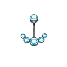 Load image into Gallery viewer, Stainless Steel Czech Diamond Belly Ring Navel Stud Piercing Jewelry
