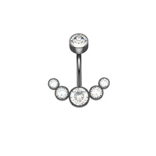 Load image into Gallery viewer, Stainless Steel Czech Diamond Belly Ring Navel Stud Piercing Jewelry
