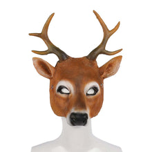 Load image into Gallery viewer, Animal Mask Makeup Costume Props Halloween Christmas Party PU Foam Deer Mask
