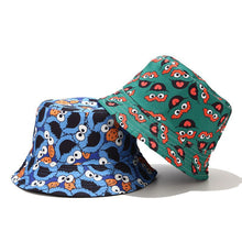 Load image into Gallery viewer, Cartoon Pattern Bucket Hat Female Street Trend Double-Sided Bucket Hat Male Summer Outdoor Sun Hat
