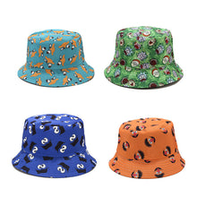 Load image into Gallery viewer, Cartoon Pattern Bucket Hat Female Street Trend Double-Sided Bucket Hat Male Summer Outdoor Sun Hat
