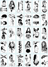 Load image into Gallery viewer, Fresh Tattoo Stickers English Alphabet Cartoon Temporary Tattoo Stickers
