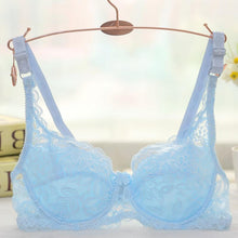 Load image into Gallery viewer, Women Lace Bra Deep V Push Up Brassiere Shaping Padded Bras Underwear Embroidery Lingerie Plus Size Bra

