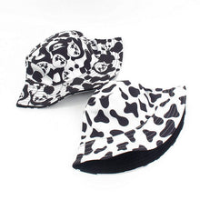 Load image into Gallery viewer, Cow Pattern Printing Bucket Hat Women's New Double-Sided Bucket Hat Men's Summer Outdoor Sun Hat
