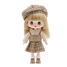 Load image into Gallery viewer, 14CM Doll 12 Movable Joints Boy Girl OB11 Doll High Quality Curly Short Wig with Fashion Casual Suit Dolls Toys Gift for Girls
