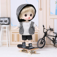 Load image into Gallery viewer, 14CM Doll 12 Movable Joints Boy Girl OB11 Doll High Quality Curly Short Wig with Fashion Casual Suit Dolls Toys Gift for Girls
