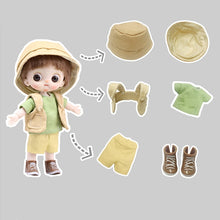 Load image into Gallery viewer, 14CM Doll 12 Movable Joints Boy Girl OB11 Doll High Quality Curly Short Wig with Fashion Casual Suit Dolls Toys Gift for Girls

