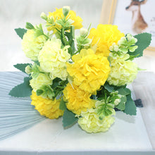 Load image into Gallery viewer, 15 flower head silk hydrangea artificial flower   white wedding flowers small bouquet fake flower party DIY decoratio
