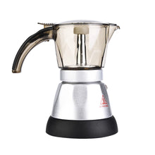Load image into Gallery viewer, 150ml/300ml 3-6 Cups 480W Electric Espresso Moka Pot Detachable Kitchen Stovetop Coffee Maker
