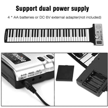 Load image into Gallery viewer, 61 Key Silicone Hand Roll Piano with Horn Children Beginner Folding Electronic Keyboard
