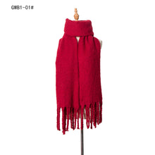 Load image into Gallery viewer, Season New Thick Tassel Circle Sand Solid Color Scarf Women's Thickened Men's Shawl
