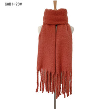 Load image into Gallery viewer, Season New Thick Tassel Circle Sand Solid Color Scarf Women's Thickened Men's Shawl
