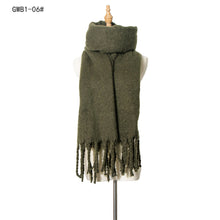 Load image into Gallery viewer, Season New Thick Tassel Circle Sand Solid Color Scarf Women's Thickened Men's Shawl
